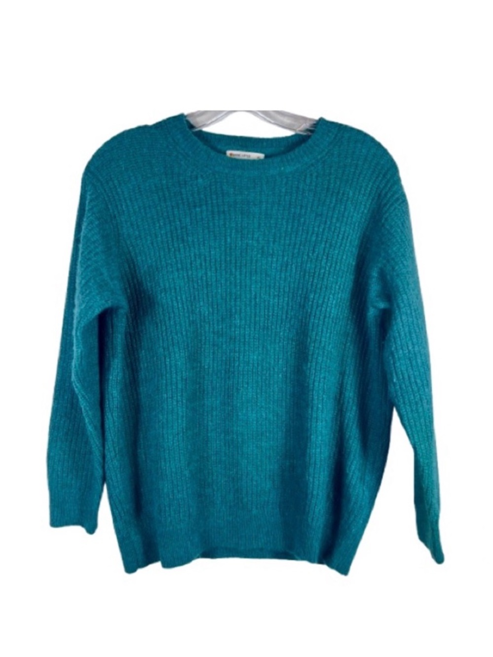 Marine Layer Teal Alpaca Wool Blend Crewneck Sweater XS Soft Cozy Pullover